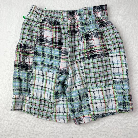 Toddler Boy's Izod Madras Shorts Sz 24M Plaids Front Pockets Elastic Waist - Picture 2 of 5